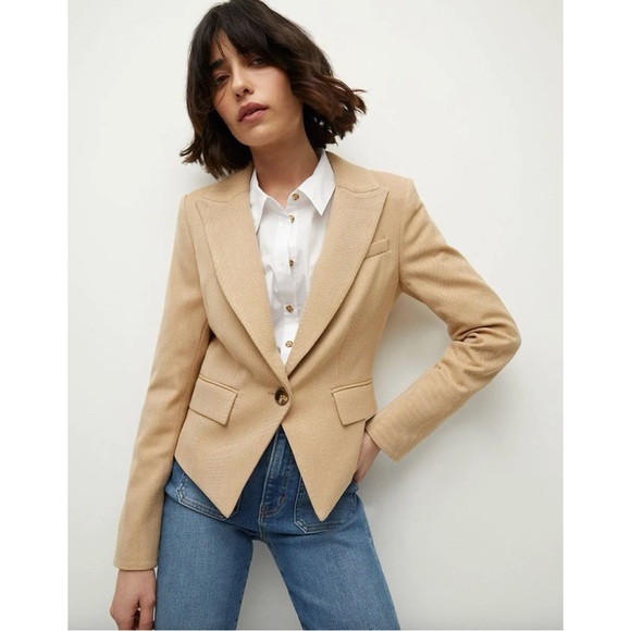 Veronica Beard Jackets & Blazers - Veronica Beard Hosanna Herringbone Cutaway Dickey Jacket